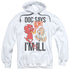 HOT STUFF/DOC SAYS - ADULT PULLOVER HOODIE - WHITE