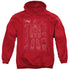 VOLTRON/VOLTRON SCHEMATIC - ADULT PULLOVER HOODIE - RED