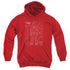 VOLTRON/VOLTRON SCHEMATIC - YOUTH PULLOVER HOODIE - RED