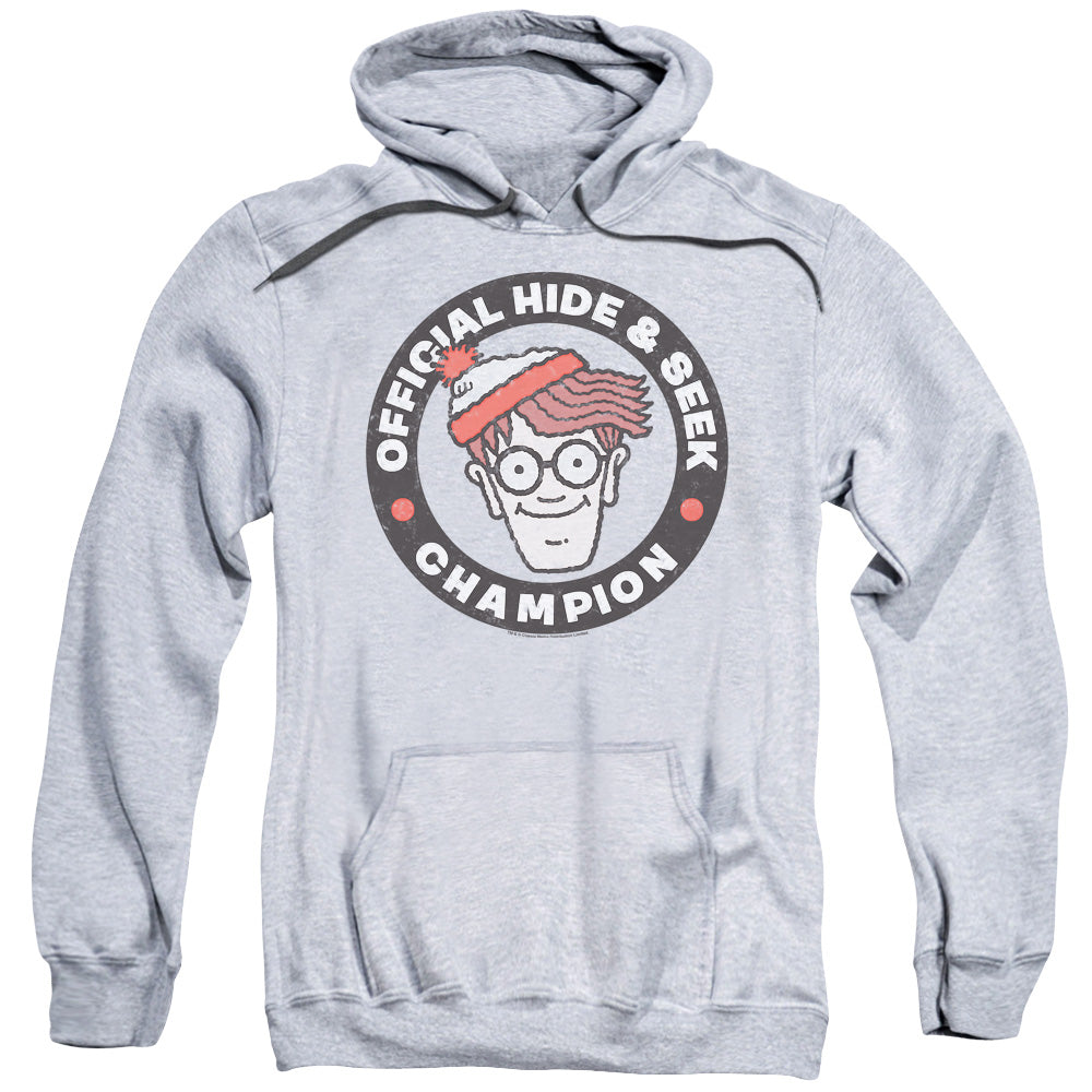 WHERES WALDO/CHAMPION - ADULT PULLOVER HOODIE - ATHLETIC HEATHER