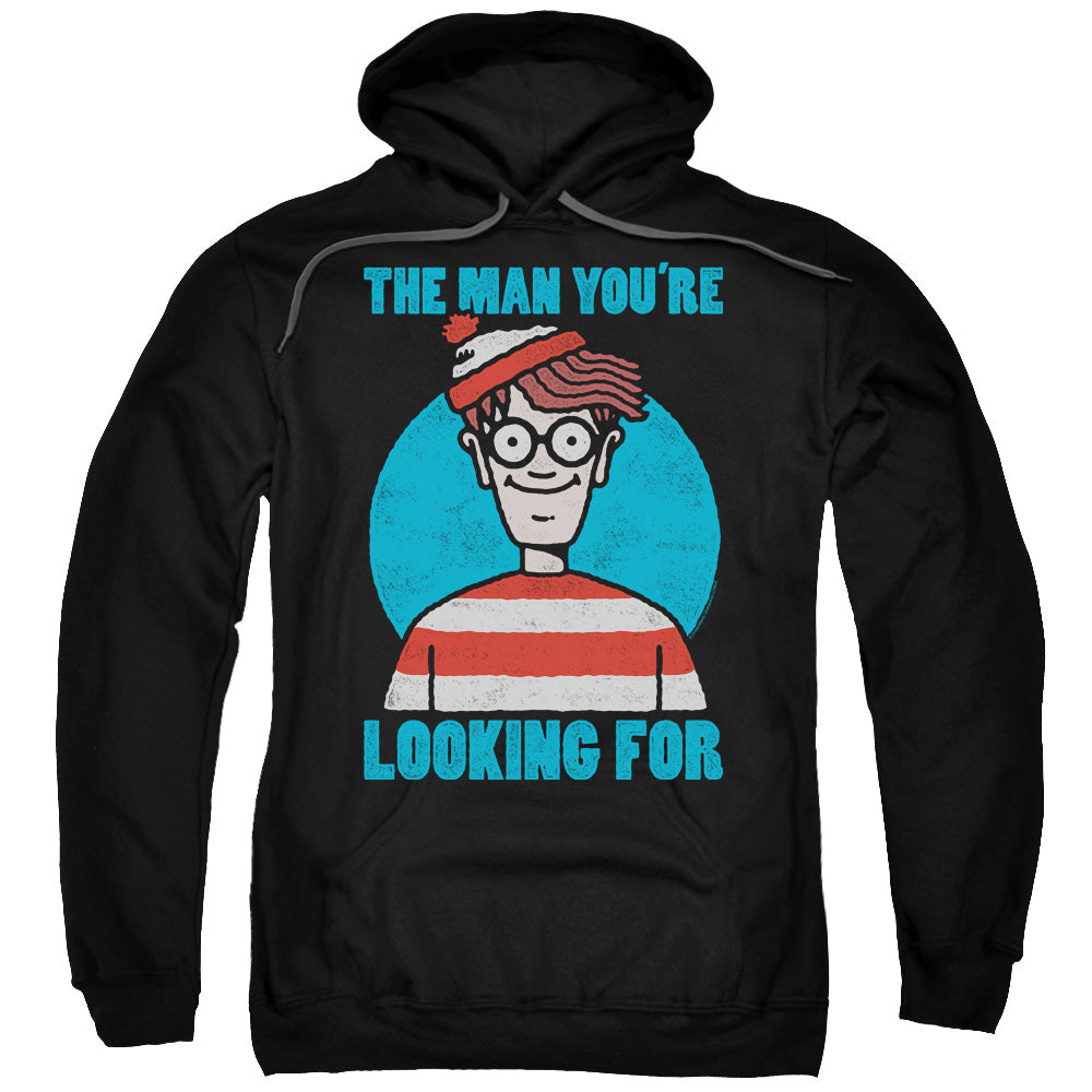 WHERES WALDO/LOOKING FOR ME - ADULT PULLOVER HOODIE - BLACK