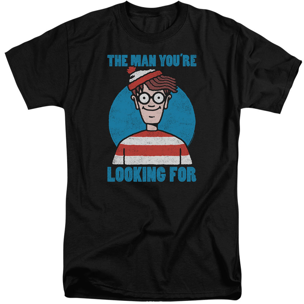 WHERES WALDO/LOOKING FOR ME - S/S ADULT TALL 18/1 - BLACK