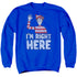 WHERES WALDO/IM RIGHT HERE - ADULT CREWNECK SWEATSHIRT - ROYAL BLUE