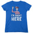 WHERES WALDO/IM RIGHT HERE - S/S WOMENS TEE - ROYAL BLUE
