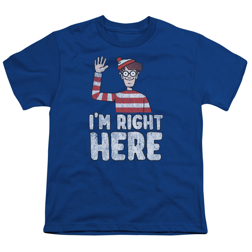 WHERES WALDO/IM RIGHT HERE - S/S YOUTH 18/1 - ROYAL BLUE