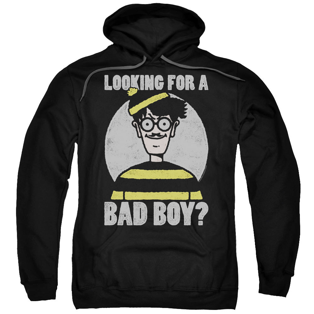 WHERES WALDO/BAD BOY - ADULT PULLOVER HOODIE - BLACK