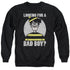WHERES WALDO/BAD BOY - ADULT CREWNECK SWEATSHIRT - BLACK