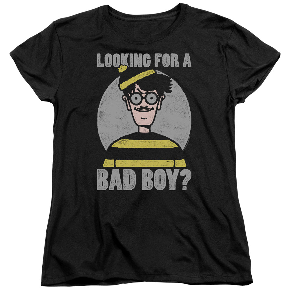 WHERES WALDO/BAD BOY - S/S WOMENS TEE - BLACK