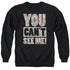 WHERES WALDO/SEE ME - ADULT CREWNECK SWEATSHIRT - BLACK