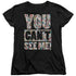 WHERES WALDO/SEE ME - S/S WOMENS TEE - BLACK