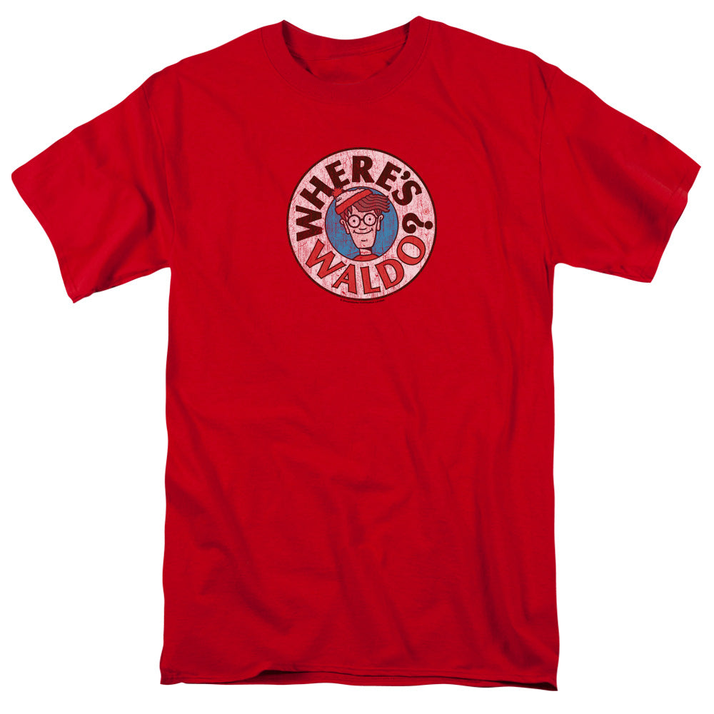 WHERES WALDO/WALDO LOGO - S/S ADULT 18/1 - RED