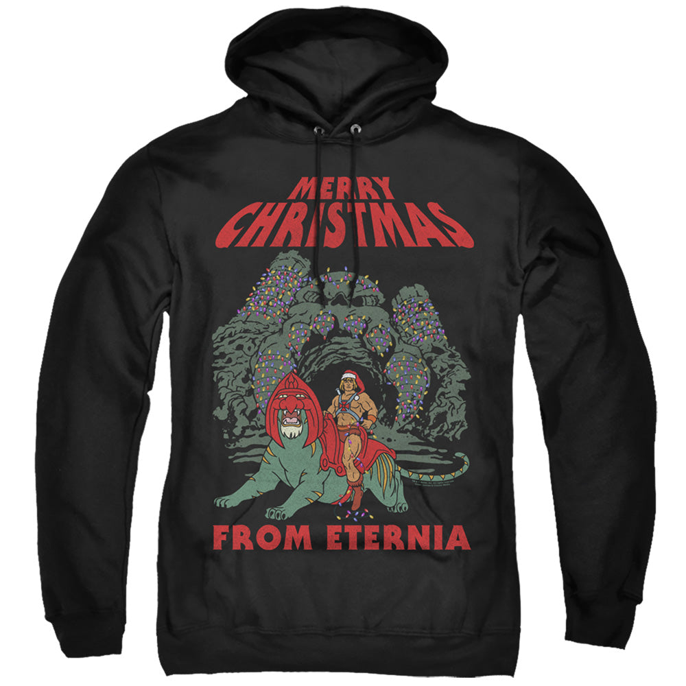 MASTERS OF THE UNIVERSE/ETERNIA CHRISTMAS - ADULT PULLOVER HOODIE - BLACK