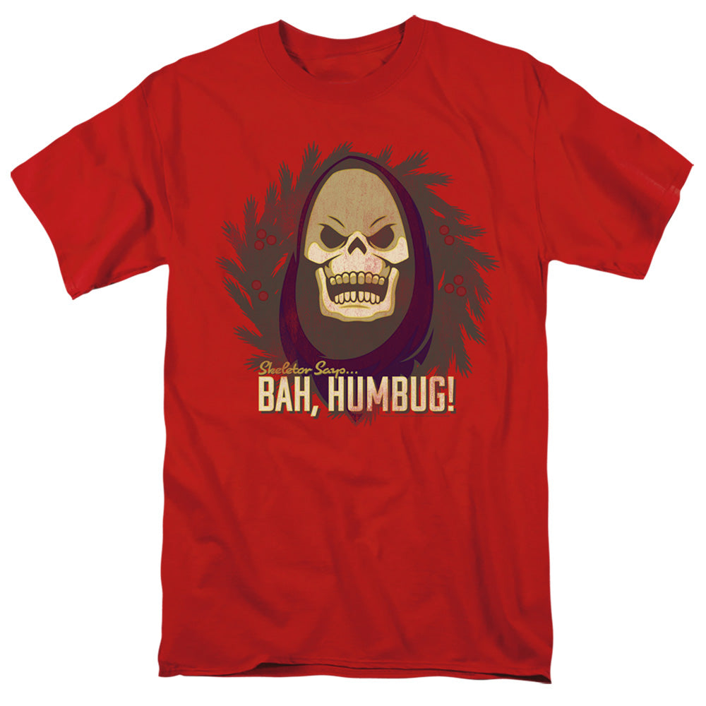 MASTERS OF THE UNIVERSE/BAH HUMBUG - S/S ADULT 18/1 - RED