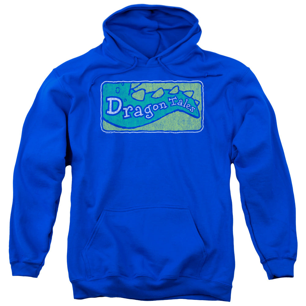 DRAGON TALES/LOGO DISTRESSED - ADULT PULLOVER HOODIE - ROYAL BLUE