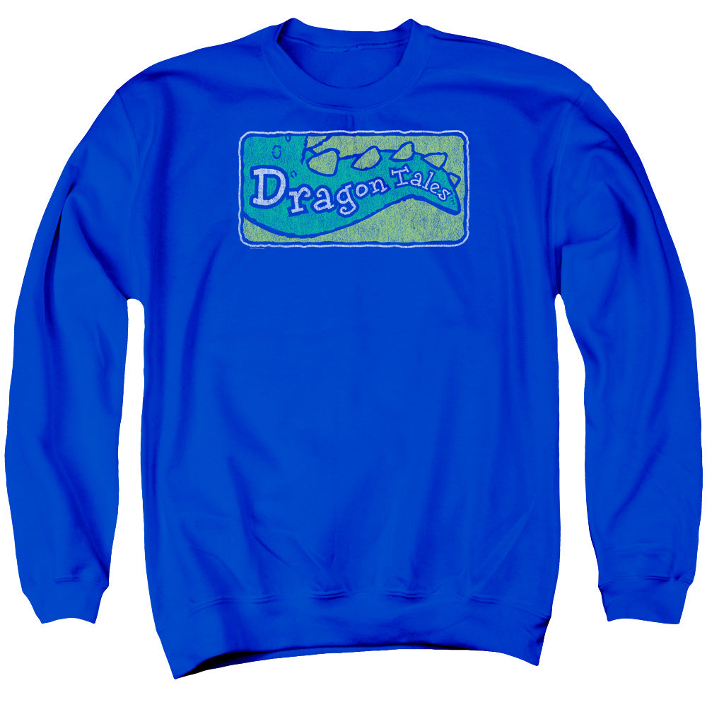 DRAGON TALES/LOGO DISTRESSED - ADULT CREWNECK SWEATSHIRT - ROYAL BLUE
