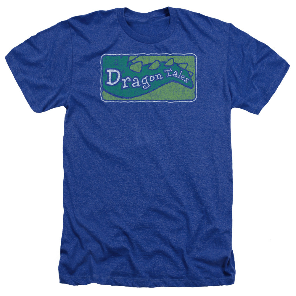 DRAGON TALES/LOGO DISTRESSED - ADULT HEATHER - ROYAL BLUE