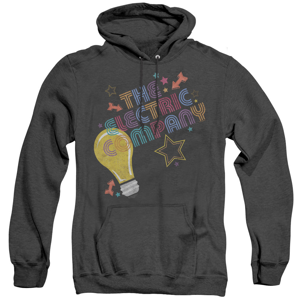 ELECTRIC COMPANY/ELECTRIC LIGHT - ADULT HEATHER HOODIE - BLACK