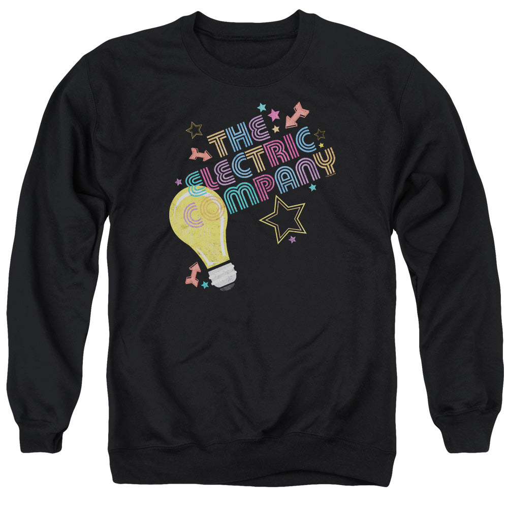 ELECTRIC COMPANY/ELECTRIC LIGHT - ADULT CREWNECK SWEATSHIRT - BLACK