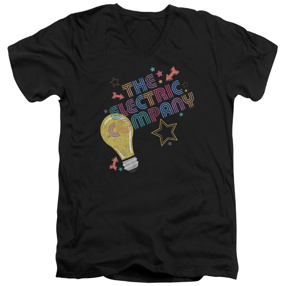 ELECTRIC COMPANY/ELECTRIC LIGHT - S/S ADULT V-NECK 30/1 - BLACK