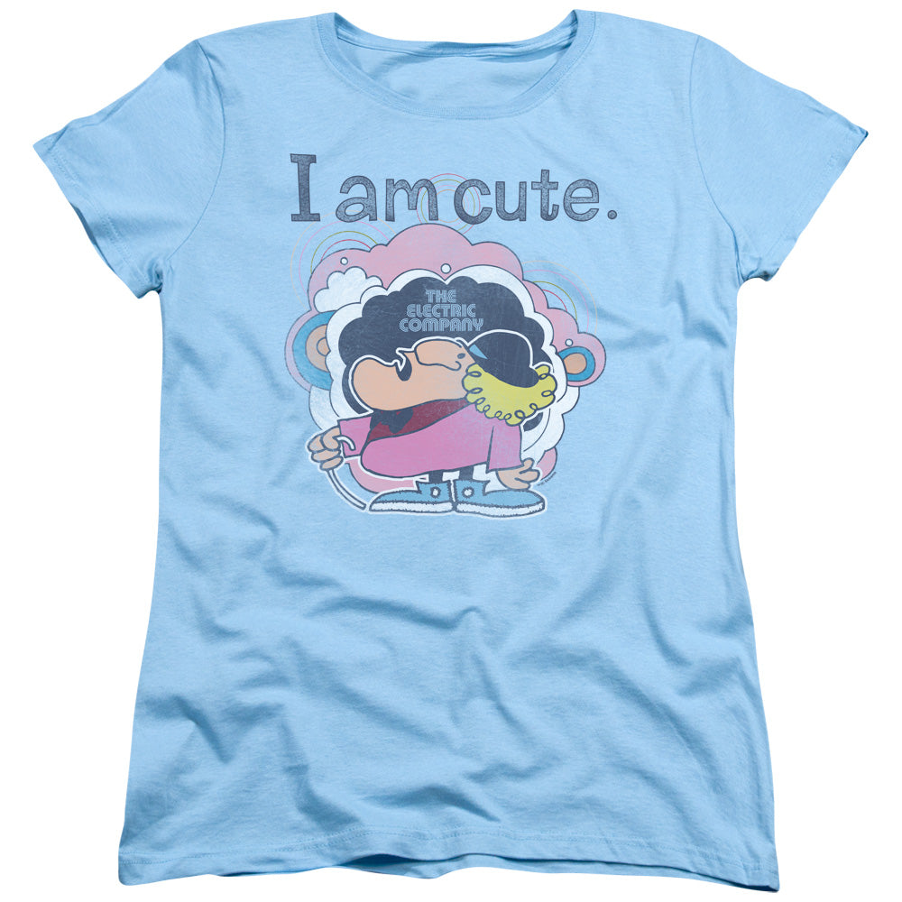 ELECTRIC COMPANY/I AM CUTE - S/S WOMENS TEE - LIGHT BLUE