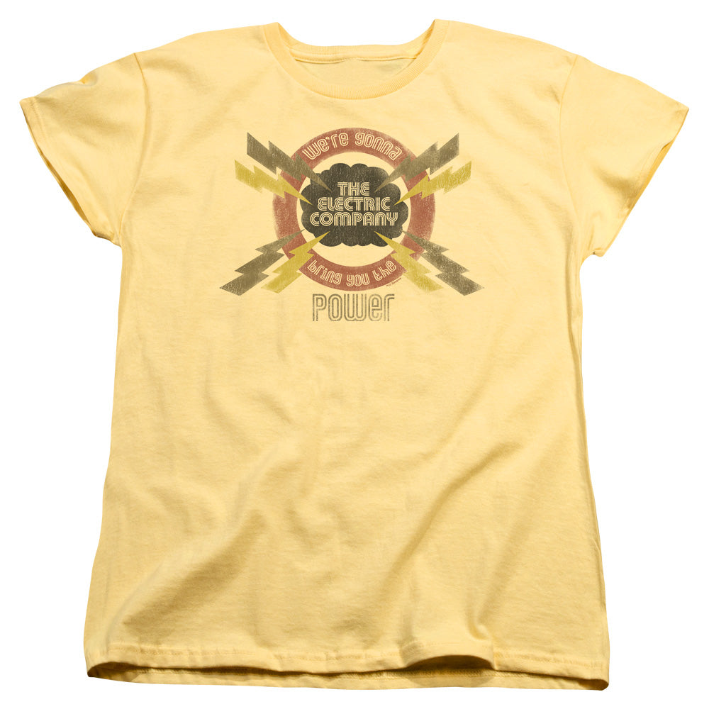 ELECTRIC COMPANY/POWER - S/S WOMENS TEE - BANANA