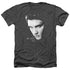 ELVIS PRESLEY/FACE - ADULT HEATHER - BLACK