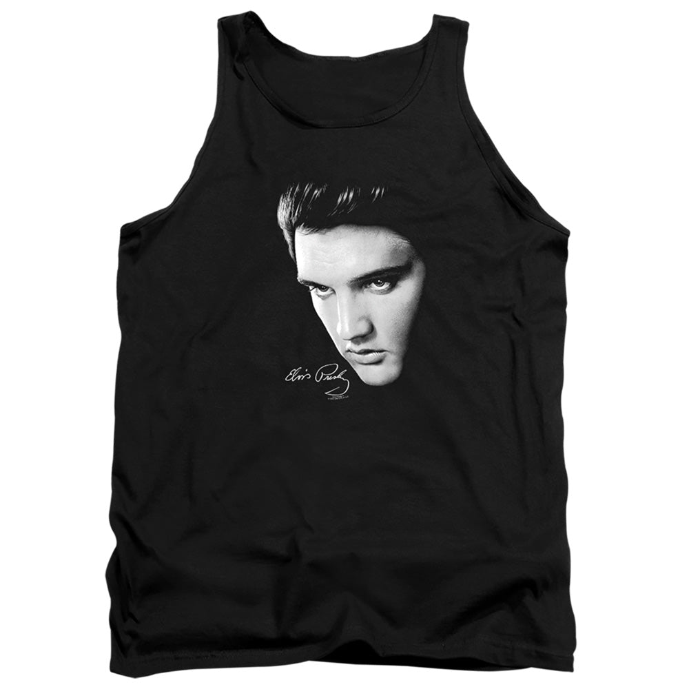 ELVIS PRESLEY/FACE - ADULT TANK - BLACK