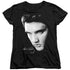 ELVIS PRESLEY/FACE - S/S WOMENS TEE - BLACK