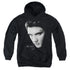 ELVIS PRESLEY/FACE - YOUTH PULLOVER HOODIE - BLACK