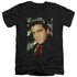 ELVIS PRESLEY/RED SCARF - S/S ADULT V-NECK 30/1 - BLACK