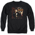 ELVIS PRESLEY/KARATE - ADULT CREWNECK SWEATSHIRT - BLACK