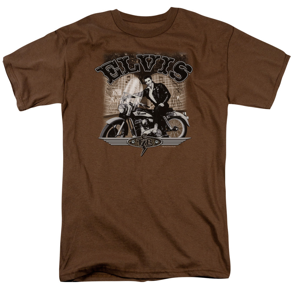 ELVIS PRESLEY/TCB CYCLE - S/S ADULT 18/1 - COFFEE