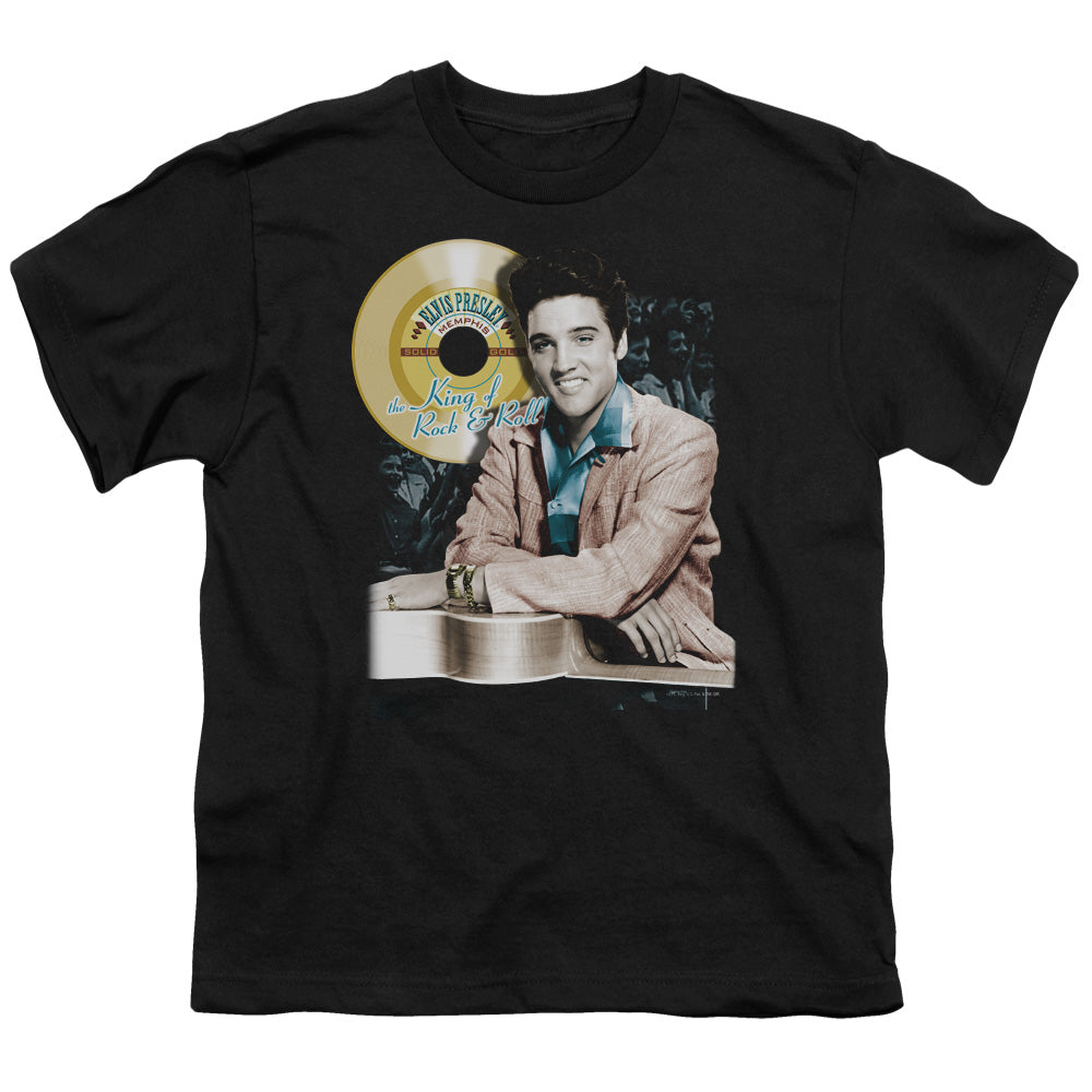 ELVIS PRESLEY/GOLD RECORD - S/S YOUTH 18/1 - BLACK