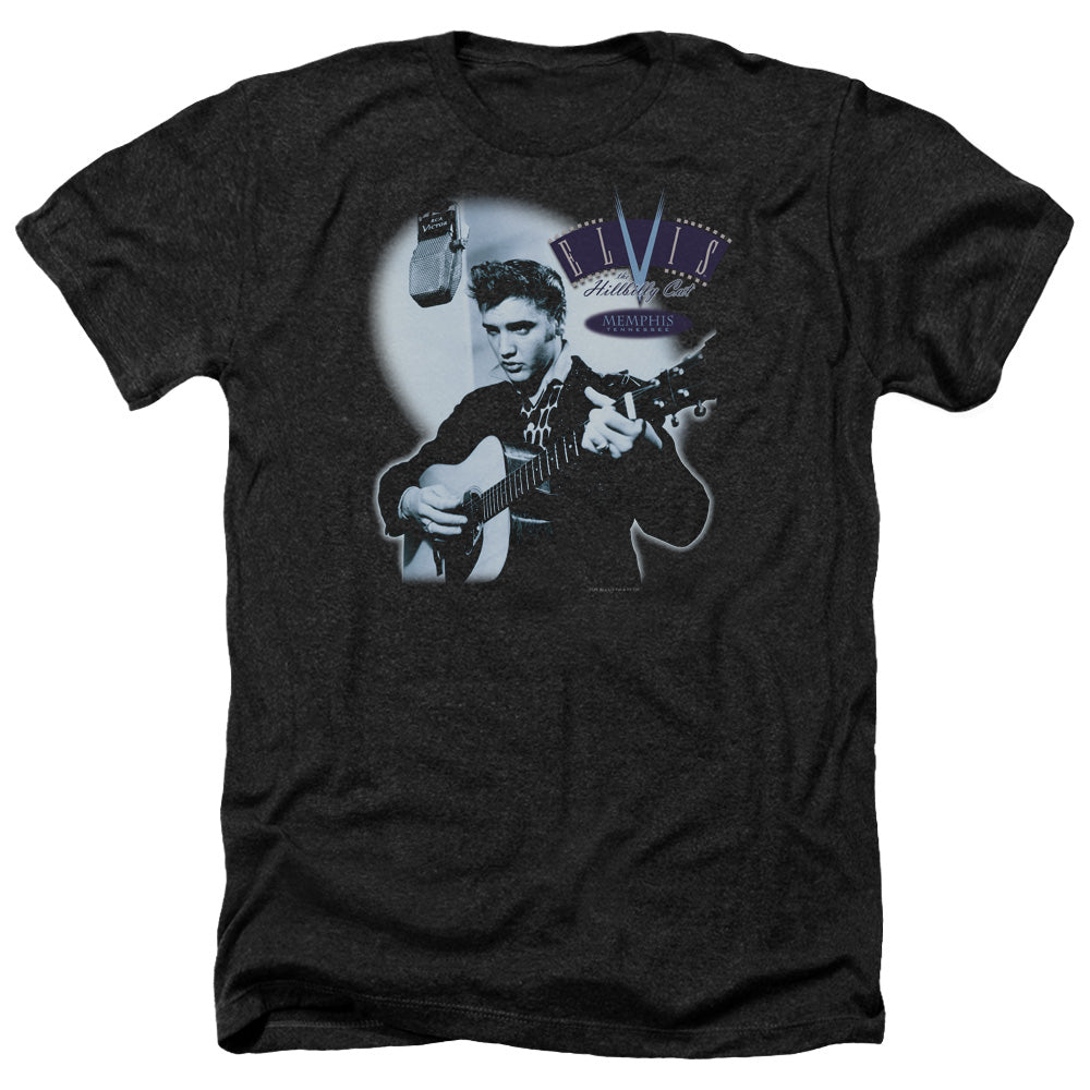 ELVIS PRESLEY/HILLBILLY CAT - ADULT HEATHER - BLACK