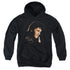 ELVIS PRESLEY/WARM PORTRAIT - YOUTH PULLOVER HOODIE - BLACK