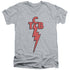 ELVIS PRESLEY/TCB - S/S ADULT V-NECK 30/1 - ATHLETIC HEATHER