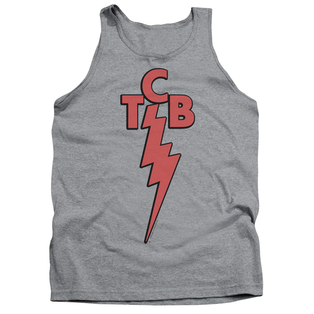 ELVIS PRESLEY/TCB - ADULT TANK - ATHLETIC HEATHER