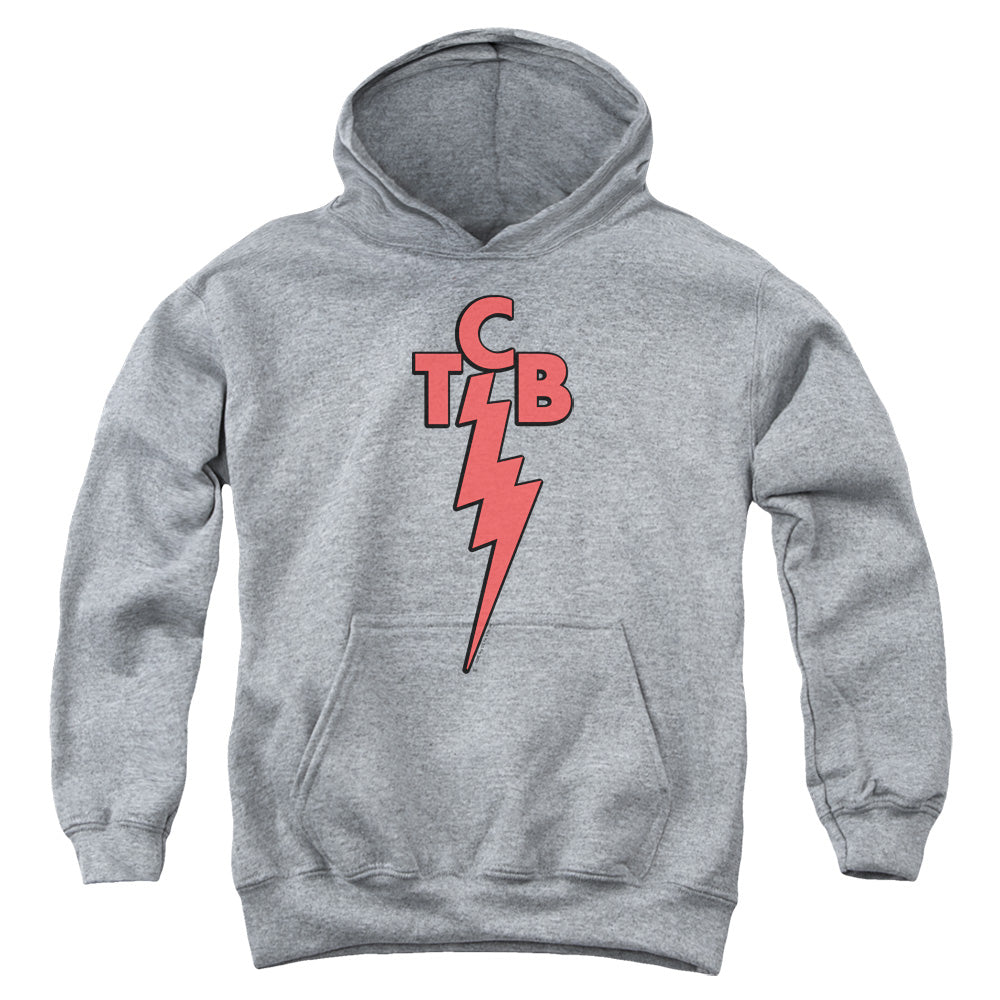 ELVIS PRESLEY/TCB - YOUTH PULLOVER HOODIE - ATHLETIC HEATHER