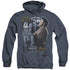 ELVIS PRESLEY/TUPELO - ADULT HEATHER HOODIE - NAVY