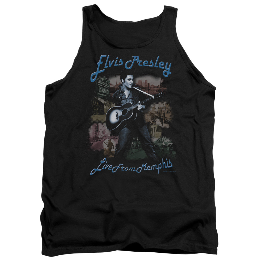 ELVIS PRESLEY/MEMPHIS - ADULT TANK - BLACK