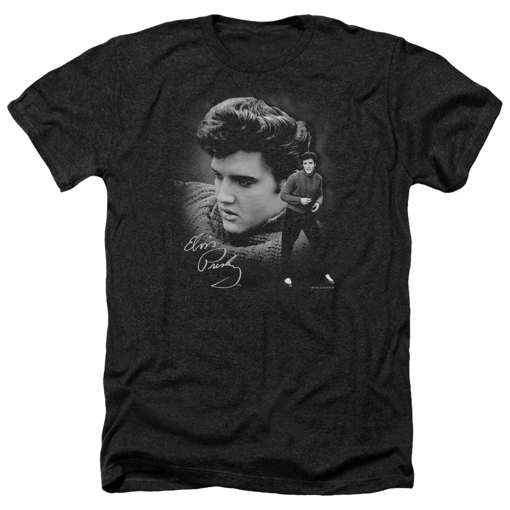 ELVIS PRESLEY/SWEATER - ADULT HEATHER - BLACK