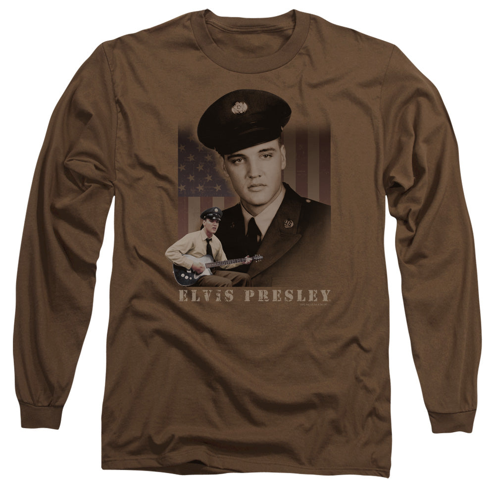 ELVIS PRESLEY/GI ELVIS -  L/S ADULT 18/1  - COFFEE