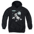 ELVIS PRESLEY/TEAL PORTRAIT - YOUTH PULLOVER HOODIE - BLACK