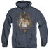 ELVIS PRESLEY/ALOHA FROM HAWAII - ADULT HEATHER HOODIE - NAVY