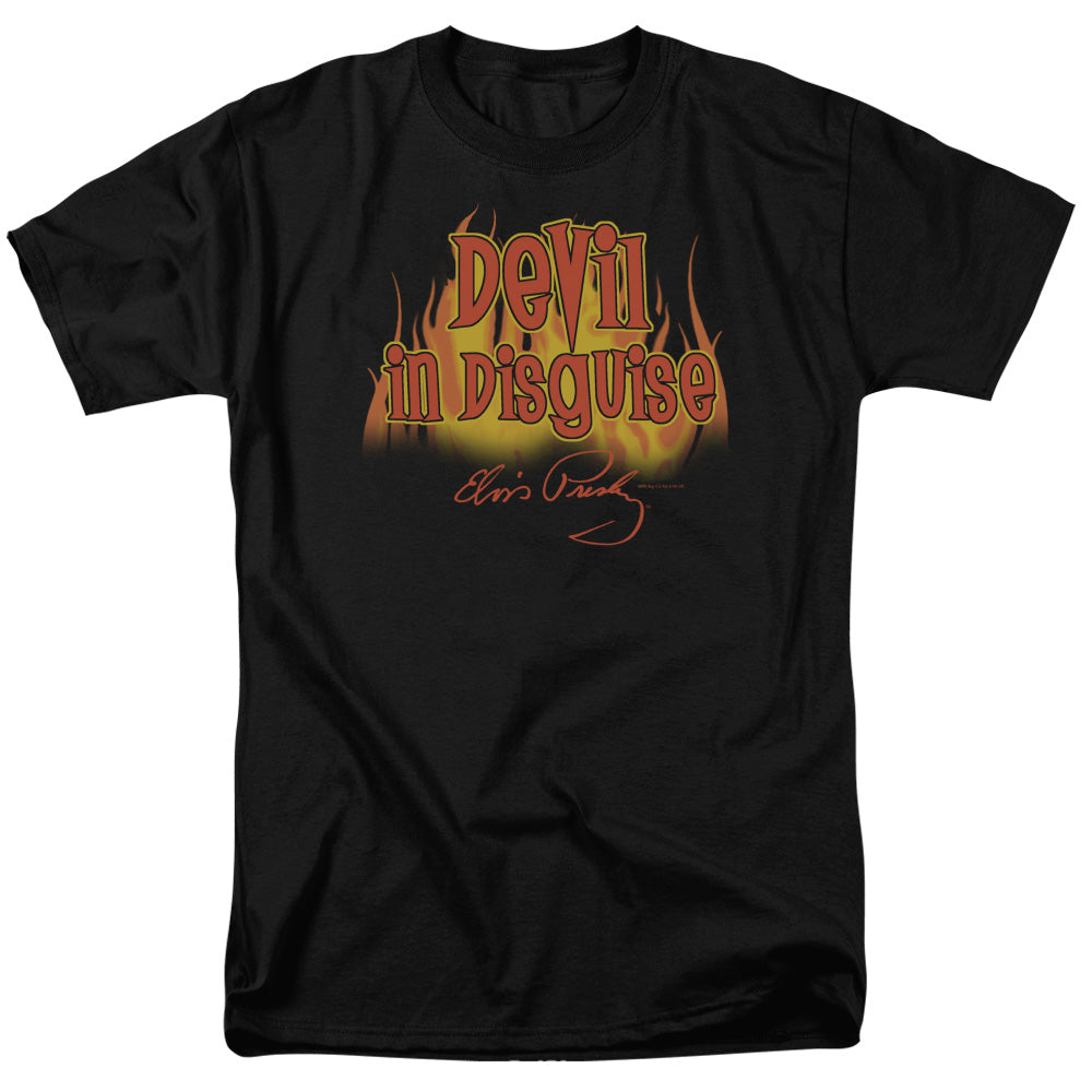 ELVIS PRESLEY/DEVIL IN DISGUISE - S/S ADULT 18/1 - BLACK