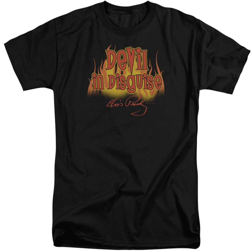 ELVIS PRESLEY/DEVIL IN DISGUISE - S/S ADULT TALL 18/1 - BLACK