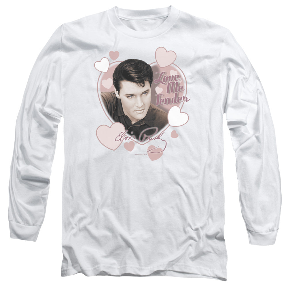 ELVIS PRESLEY/LOVE ME TENDER - L/S ADULT 18/1 - WHITE