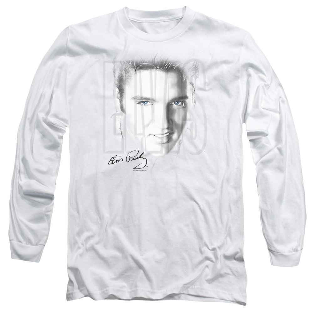 ELVIS PRESLEY/BLUE EYES - L/S ADULT 18/1 - WHITE