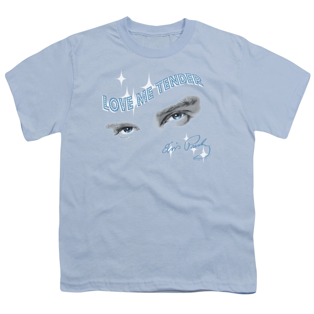 ELVIS PRESLEY/TENDER EYES - S/S YOUTH 18/1 - LIGHT BLUE