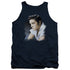 ELVIS PRESLEY/BLUE PROFILE - ADULT TANK - NAVY